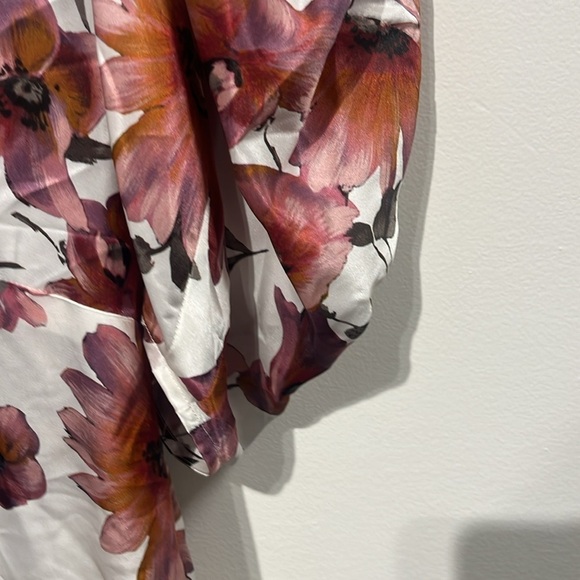 The Kooples Floral Wrap Dress - Multicolor Ecru, Size 6 - Picture 14 of 17